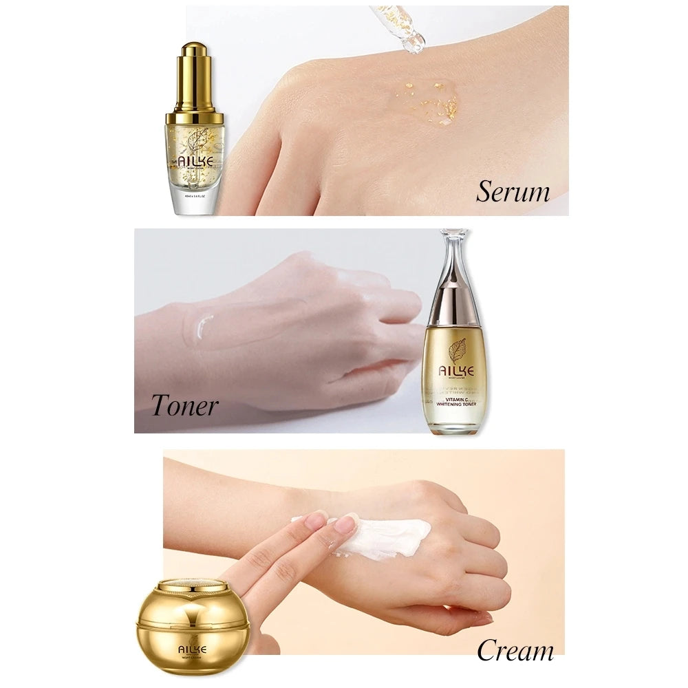 AILKE 24K Collagen Facial Whitening Set,