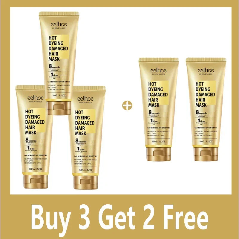 Keratin Hair Mask Professional Repair Damaged Dry Frizy Hair Anti Rolling 5s Magical Smooth Shiny Hair Care Moisturizing Cream