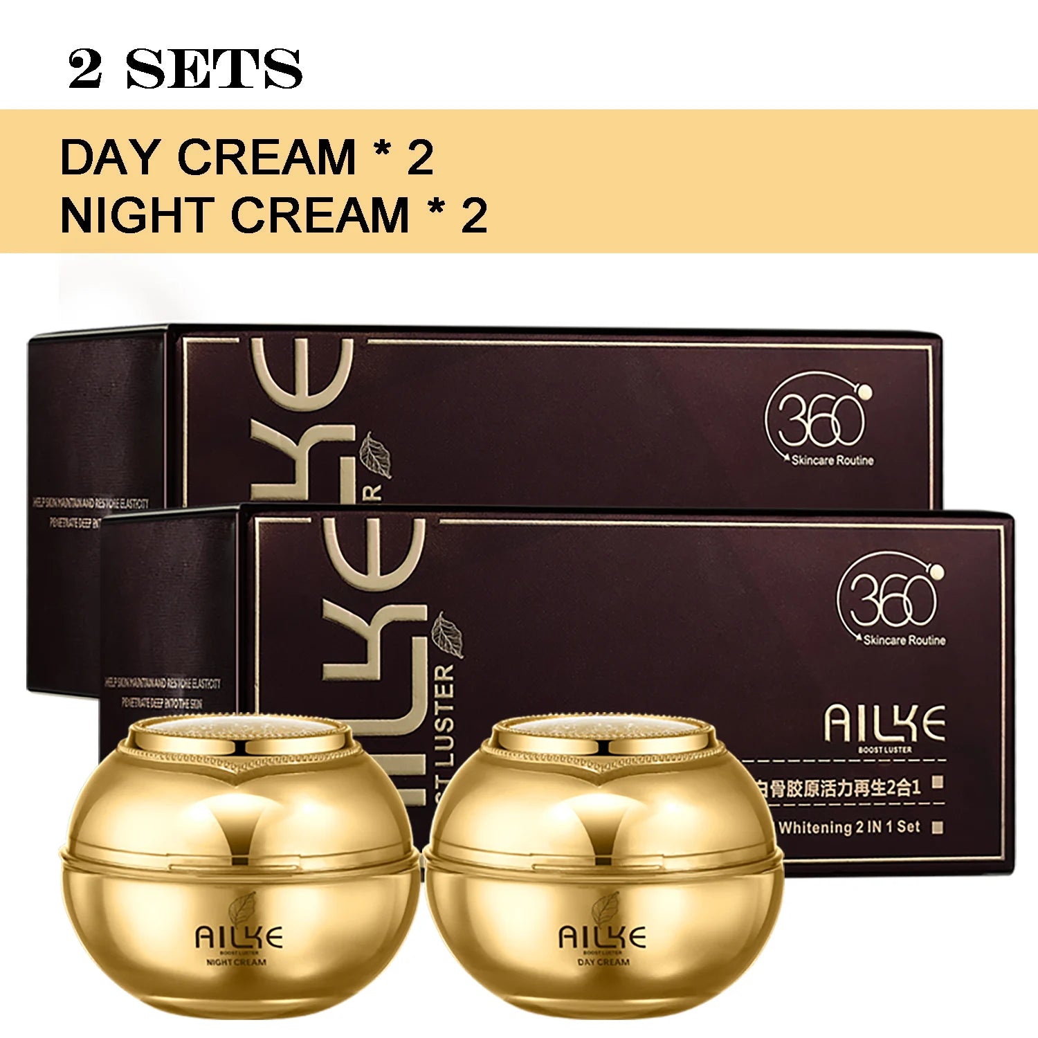 AILKE 24K Collagen Facial Whitening Set,