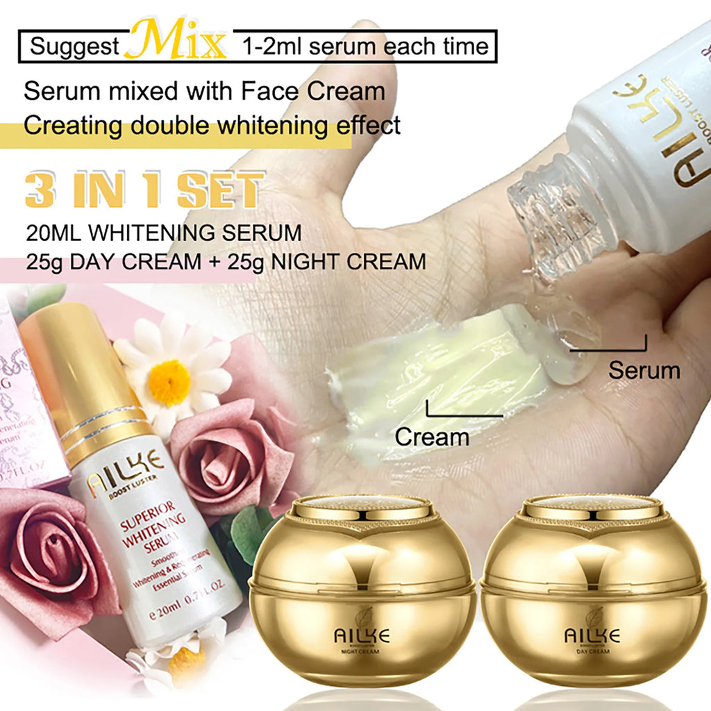 AILKE 24K Collagen Facial Whitening Set,