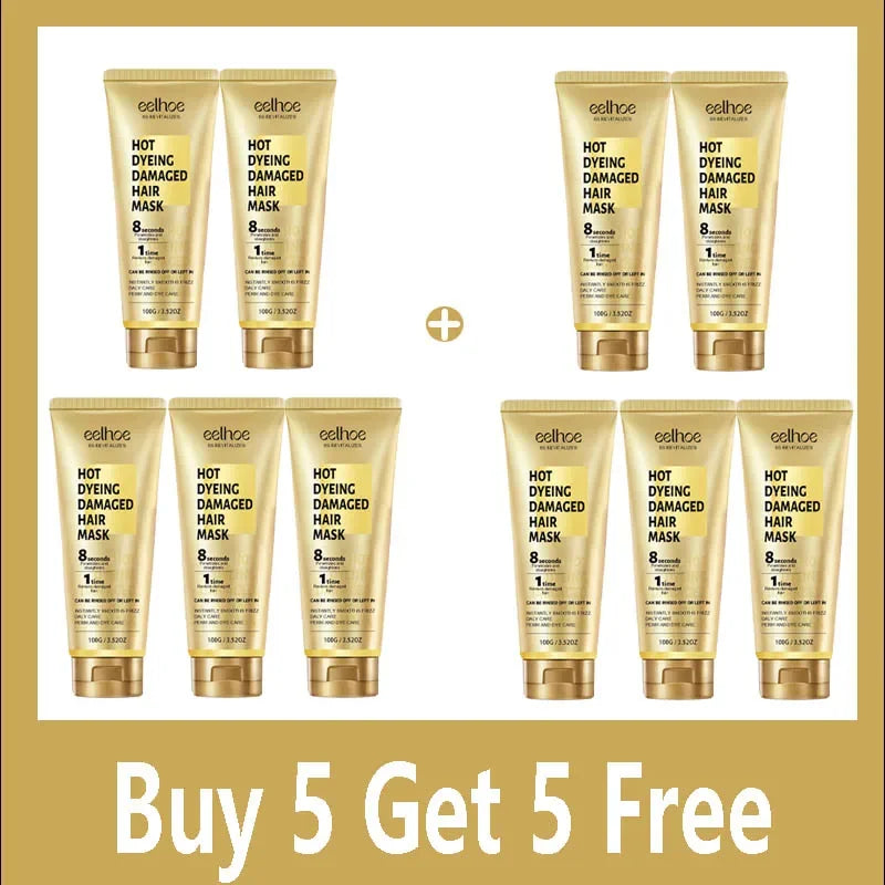 Keratin Hair Mask Professional Repair Damaged Dry Frizy Hair Anti Rolling 5s Magical Smooth Shiny Hair Care Moisturizing Cream